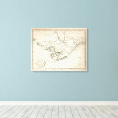 アッパー&ロワーカナダの新地図 キャンバスプリント (インサイチュ (ウッドフロア))