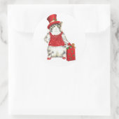 アッビークリスマス子猫ユニークシール ラウンドシール (バッグ)