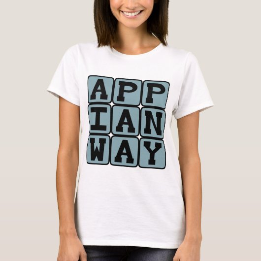 アッピア街道, ローマの道 Tシャツ (正面)