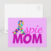 アッピーかわいらしマピンクリボンアスペルマザーズ ポストカード (正面/裏面)