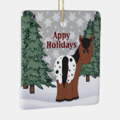 アッピーパーソナライズされたホリデーズアパロオサホース セラミックオーナメント (右)