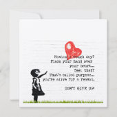 アップしな与えい勇気付けられる引用文メンタルヘルス カード (正面)