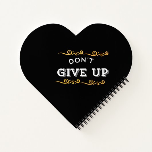 アップし与えない – はっきりした引用文デザイン ノートブック (裏面)