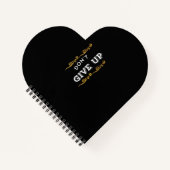 アップし与えない – はっきりした引用文デザイン ノートブック (正面)