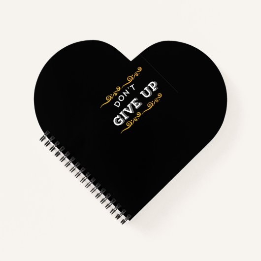 アップし与えない – はっきりした引用文デザイン ノートブック (正面)