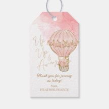 アップと遠くにバラホットエアバルーン女の子ベビーシャワー