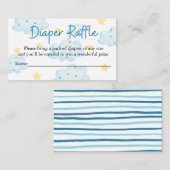 アップと雲とスター遠くにおむつラッフル エンクロージャーカード (正面/裏面)