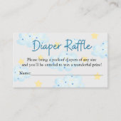 アップと雲とスター遠くにおむつラッフル エンクロージャーカード (正面)