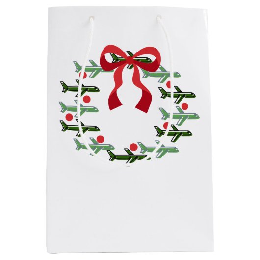 アップアップおよび遠くにリース抱き枕 ミディアムペーパーバッグ (正面)