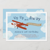 アップアップおよび遠くに誕生日招待状 招待状 (正面/裏面)