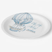 アップアップと熱遠くに気球の赤ちゃんシャワー ペーパープレート (アングル)