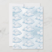 アップアップと熱遠くに気球の赤ちゃんシャワー 招待状 (裏面)