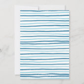 アップアップと紫遠くにの飛行機の男の赤ちゃんシャワー 招待状 (裏面)