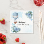 アップアップと象遠くにの熱気球カスタム スタンダードカクテルナプキン (インサイチュ)