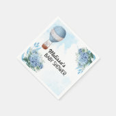 アップアップと象遠くにの熱気球カスタム スタンダードカクテルナプキン (角)