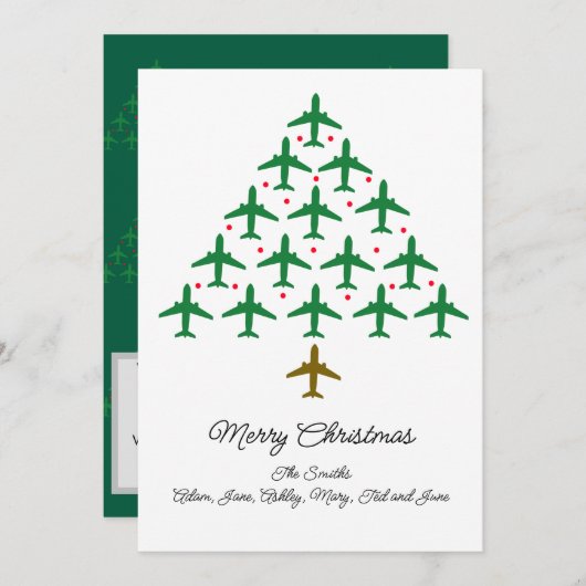 アップアップと遠くにクリスマスカード シーズンカード (正面/裏面)