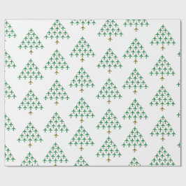 アップアップと遠くにクリスマスツリー ラッピングペーパー