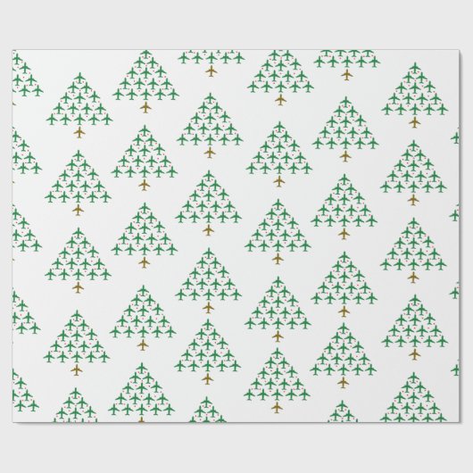 アップアップと遠くにクリスマスツリー ラッピングペーパー (フラット)