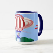 アップアップと遠くにハッピーバースデーマグ マグカップ (正面右)