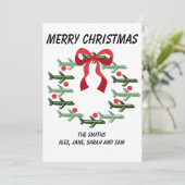 アップアップと遠くにリースクリスマスカード 招待状 (スタンド正面)