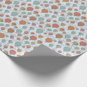 アップアップと遠くにヴィンテージ熱気球 ラッピングペーパー (角)