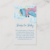 アップアップと遠くに紫のグレーの飛行機のベビー エンクロージャーカード (正面)