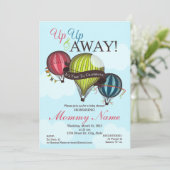 アップアップ遠くにおよび熱気球招待状 招待状 (スタンド正面)