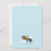 アップアップ遠くにおよび熱気球招待状 招待状 (裏面)