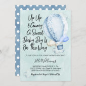 アップアンドエレファントベビー遠くにシャワー招待状 招待状 (正面/裏面)