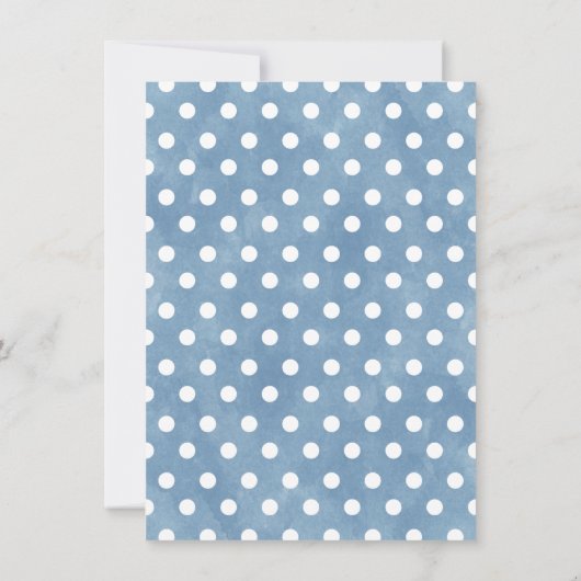 アップアンドエレファント·ベビー遠くにシャワーサンキューカード 招待状 (裏面)