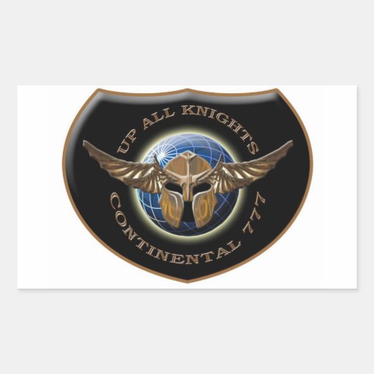 アップオールナイツクレストステッカー 長方形シール (正面)