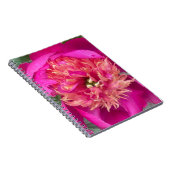 アップクローズ熱ピンク牡丹 ノートブック (右側)