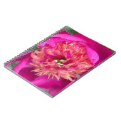 アップクローズ熱ピンク牡丹 ノートブック (左側)