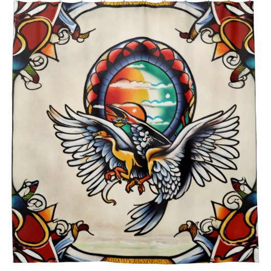 アップグレーカスタムドバシャワーカーテン シャワーカーテン (正面)