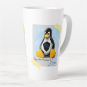 アップグレードされたWindows Kali Linux Tux カフェラテマグ (右アングル)