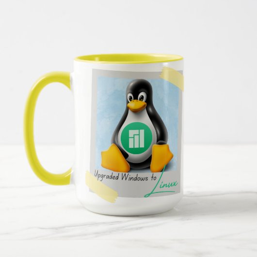 アップグレードされたWindows Manjaro Linux Tux マグカップ (左)