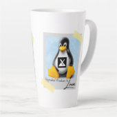 アップグレードされたWindows MX Linux Tux カフェラテマグ (右アングル)