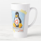 アップグレードされたWindows Ubuntu Linux Tux カフェラテマグ (右)