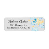 アップグレー遠くに飛行機差出人住所 ラベル (正面)