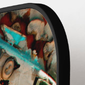 アップサイクカラフルドアート ピックルボールラケット (左詳細)