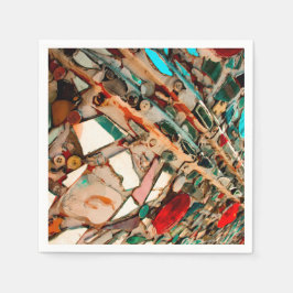 アップサイクルのモザイク スタンダードカクテルナプキン