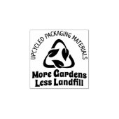 アップサイクル包装 – 庭園の拡大による埋立地の減少 ラバースタンプ (インプリント)