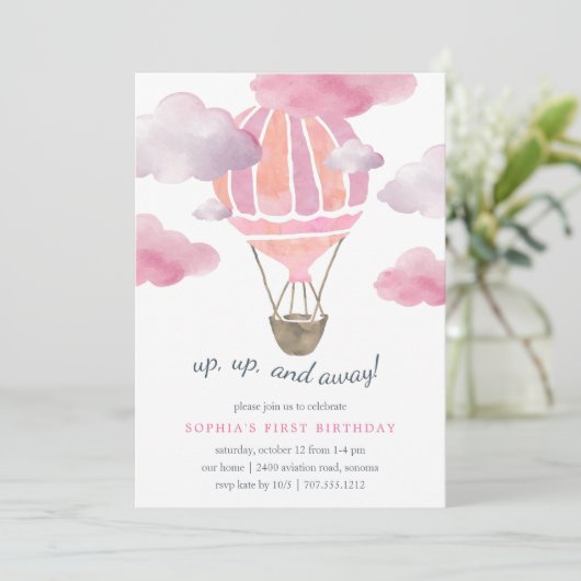 アップザエア子供の誕生日パーティの招待状 招待状 (スタンド正面)