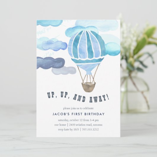 アップザエア子供の誕生日パーティー招待状 招待状 (スタンド正面)