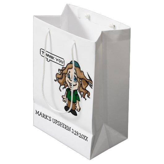 アップシェリンクラフツパーティー用品抱き枕 ミディアムペーパーバッグ (正面アングル)