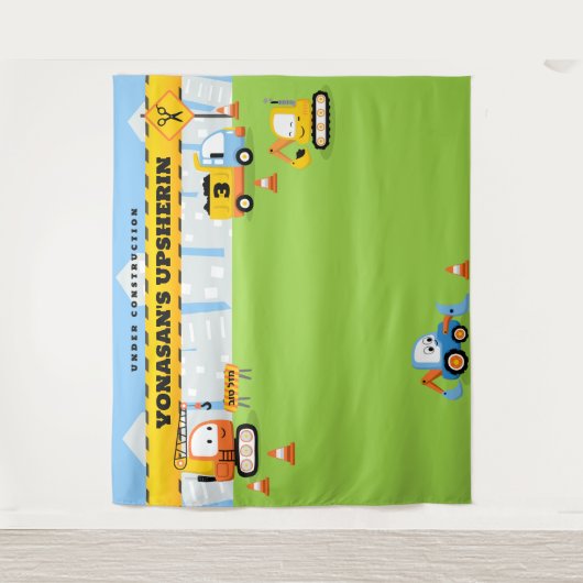 アップシェリンパーソナライズされたかわいい建築背景 タペストリー (正面)