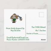 アップシェリンポストカード招待状 ポストカード (裏面)