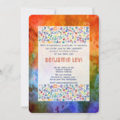 アップシェリン最初のヘアカットのユダヤ人の少年の3歳の誕生日I 招待状 (正面)