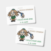 アップシャーイン ID バッジ招待 誕生日 バッジ (正面＆裏面)