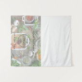 アップショップテーブポップ・アートのルランナーサインビジネスロゴ食品 タペストリー (正面(横))